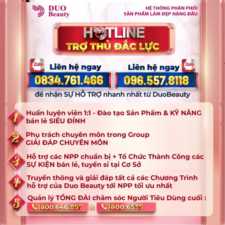 DUO Beauty luôn mong muốn hỗ trợ khách hàng nhanh và hiệu quả nhất